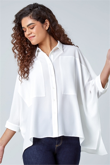 White Relaxed Smart Stretch Shirt