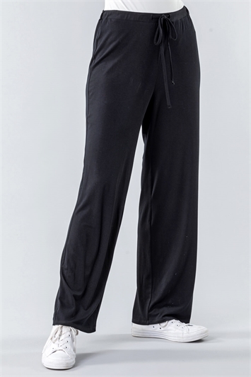 Black Wide Leg Lounge Pants