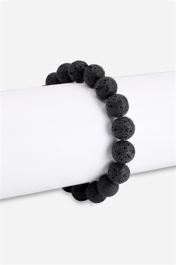 Black Lava Rock Bracelet