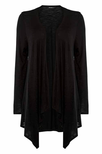 Black Waterfall Front Jersey Cardigan, Image 4 of 4