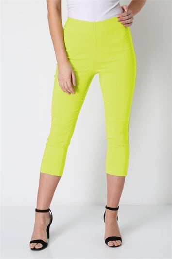 Lime Cropped Stretch Trouser, Image 2 of 5