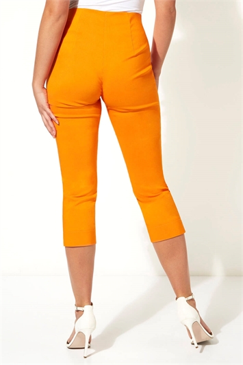 Orange Cropped Stretch Trouser, Image 2 of 4
