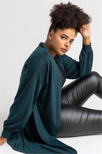 Forest Curve Longline Marl Cardigan, Image 5 of 5