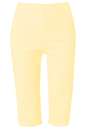 Lemon Knee Length Stretch Shorts, Image 5 of 5