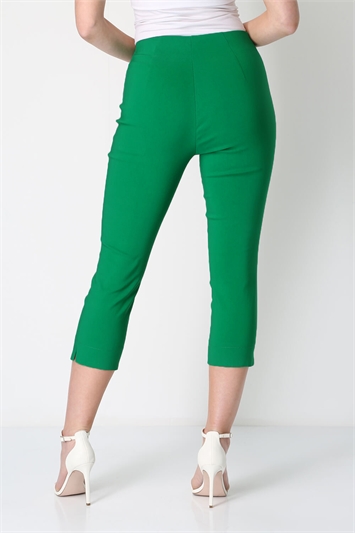 Emerald Green Cropped Stretch Trouser, Image 2 of 5