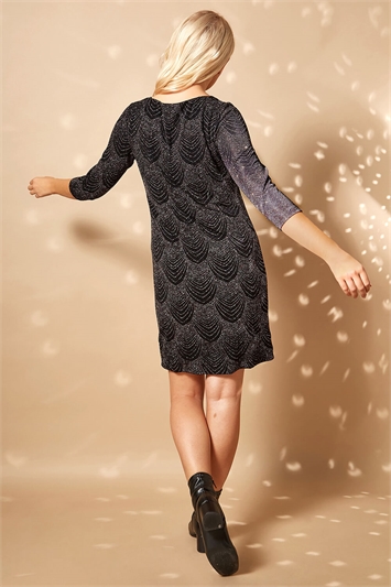 Art Deco Glitter Shift Dress