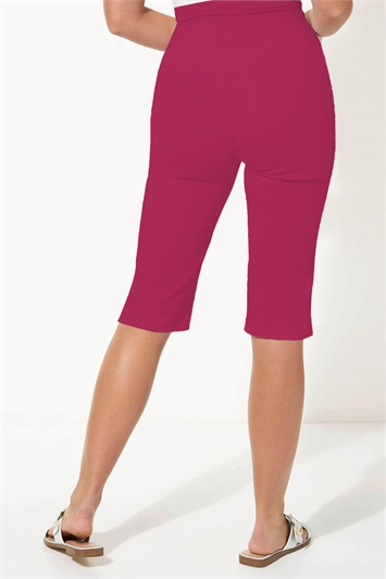 Pink Stretch Knee Length Shorts, Image 2 of 4