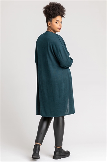 Forest Curve Longline Marl Cardigan, Image 2 of 5
