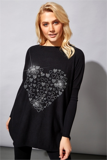 Heart Embellished Tunic Lounge Jumperand this?