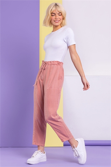 Rose Frill Detail Panel Trousers, Image 3 of 4