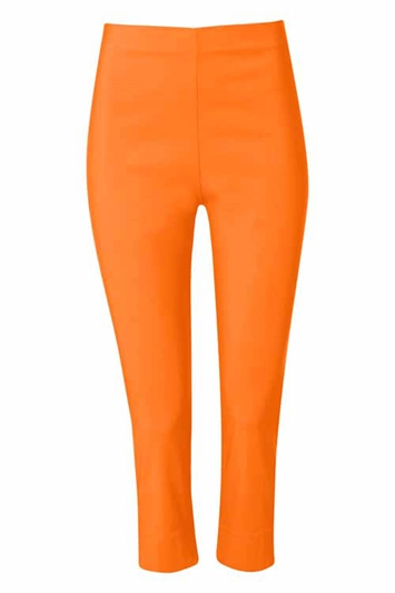 Orange Cropped Stretch Trouser, Image 4 of 4
