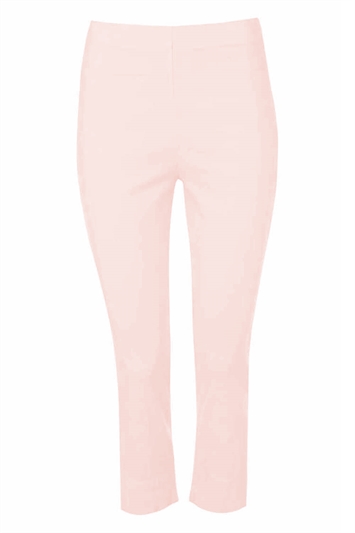 Light Pink Petite Cropped Stretch Trousers, Image 5 of 5