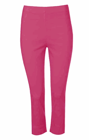 Pink Cropped Stretch Trouser, Image 4 of 7