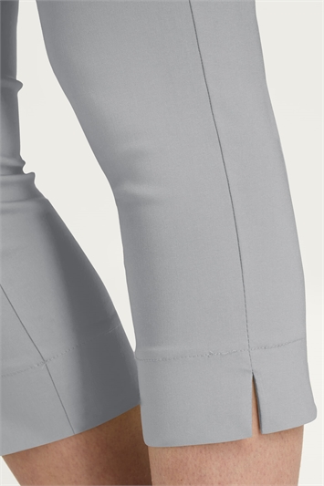 Light Grey Cropped Stretch Trouser, Image 4 of 5