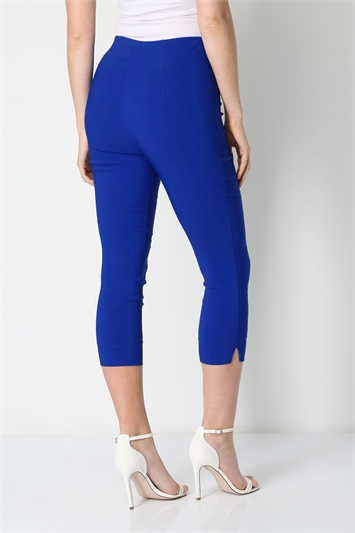 Royal Blue Cropped Stretch Trouser, Image 2 of 5