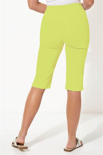 Lime Stretch Knee Length Shorts, Image 2 of 4
