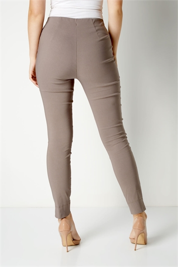 Light Brown Full Length Stretch Trousers, Image 2 of 4