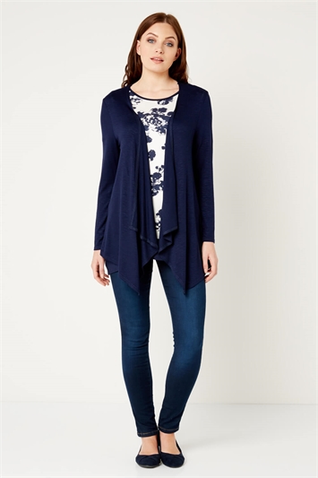 navy waterfall cardigan uk
