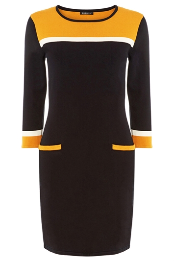 Colour Block Knitted Dress
