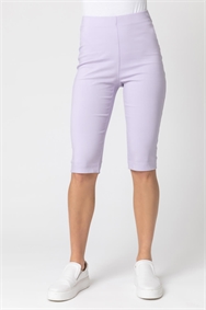 Lilac Knee Length Stretch Shorts