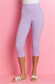 Lilac Cropped Stretch Trouser