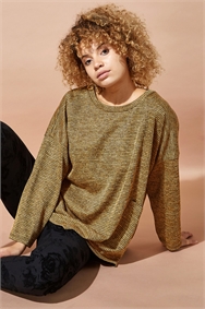Amber Long Sleeve Textured Jersey Top