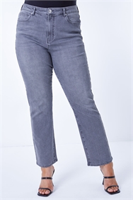Grey Curve High Waisted Mom Jeans