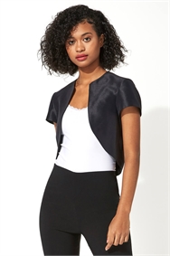 Plain Shantung Cropped Bolero 