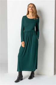 Forest Long Sleeve Jersey Maxi Dress