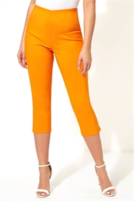 Orange Cropped Stretch Trouser