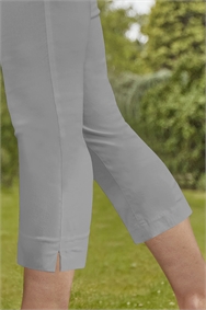 Light Grey Cropped Stretch Trouser