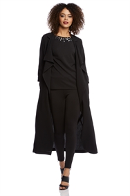 black long waterfall jacket