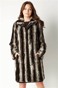 Mink Faux Fur Longline Coat