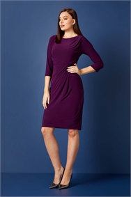 3/4 Sleeve Twist Waist Dress