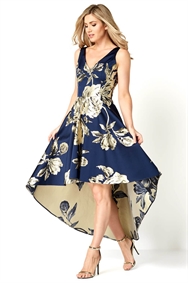 Jacquard Rose Gown Dress