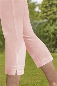 Light Pink Cropped Stretch Trouser