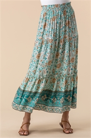 Blooming Tiered Maxi Skirt