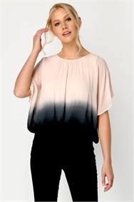 Pink Ombre Batwing Top