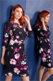 Floral Twist Waist Dress