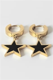 Gold Star Drop Earring