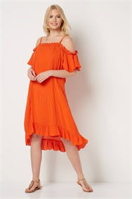 Cold Shoulder Crochet Summer Dress