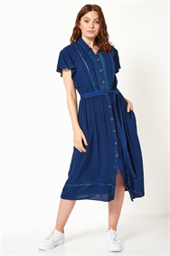 denim midi shirt dress uk