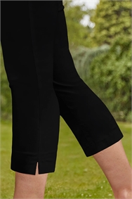 Black Cropped Stretch Trouser