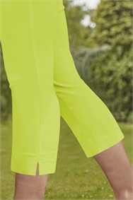Lime Cropped Stretch Trouser