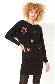 Sequin Star Knitted Dress