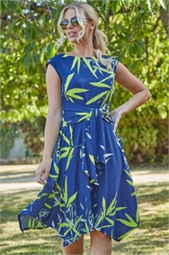 Oriental Fit and Flare Dress