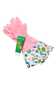  Heathcote & Ivory - RHS Home Grown Washing Up Gloves & Hand Cream Set 