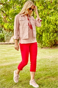 roman white denim jacket