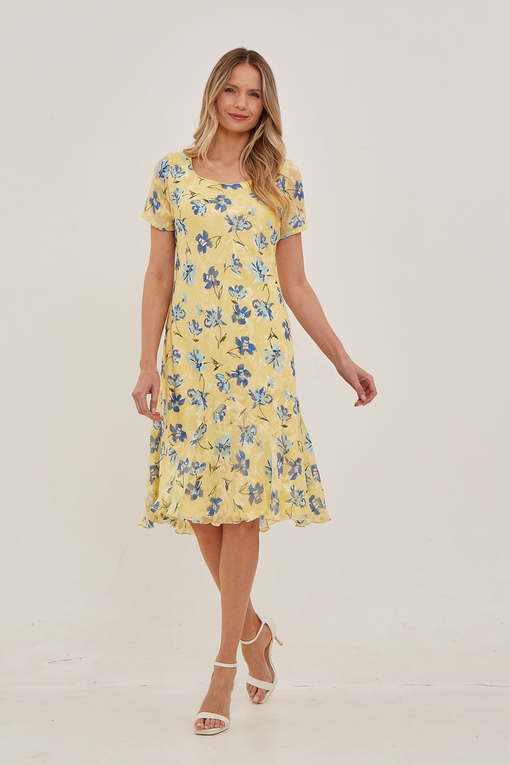 Lemon  Julianna Floral Print Chiffon Dress, Image 4 of 4
