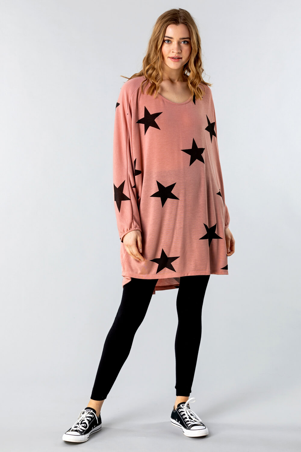 PINK One Size All Over Star Print Lounge Top, Image 2 of 4